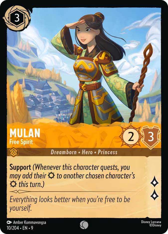 Mulan - Free Spirit — Fabled #10 (Disney Lorcana card)