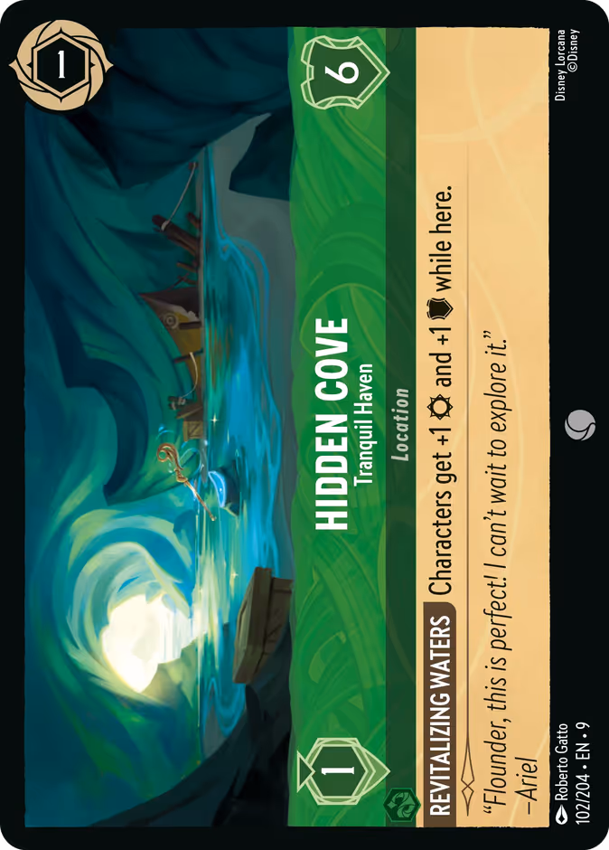 Hidden Cove - Tranquil Haven — Fabled #102 (Disney Lorcana card)
