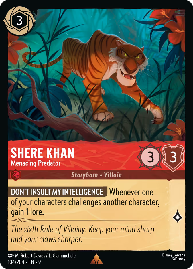 Shere Khan - Menacing Predator — Fabled #104 (Disney Lorcana card)