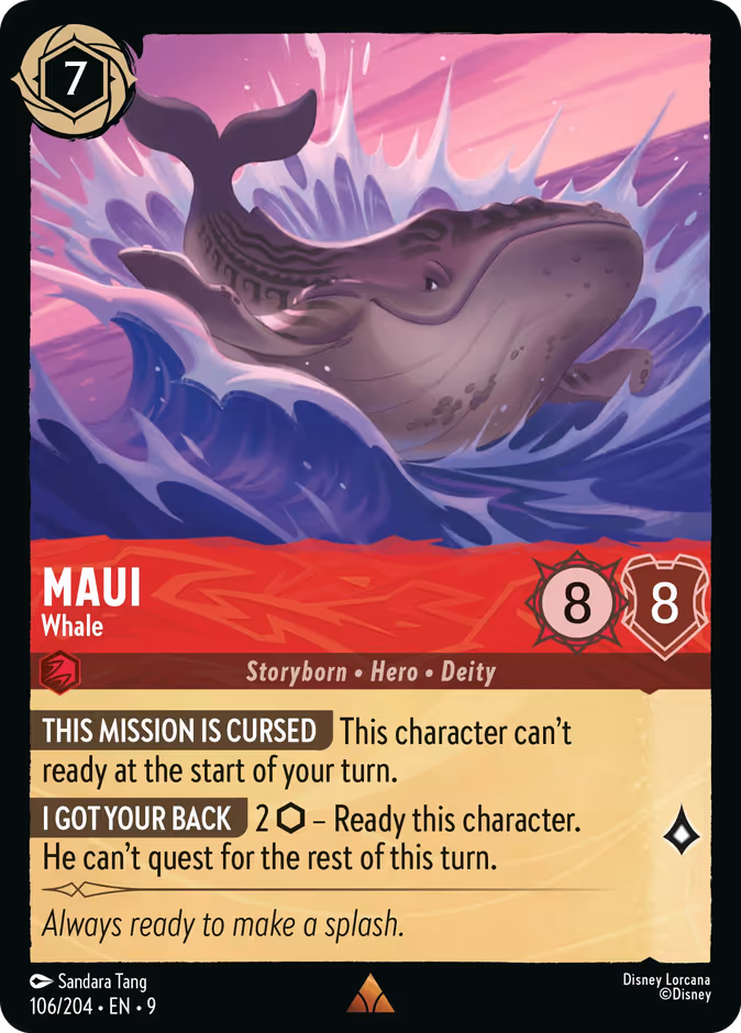 Maui - Whale — Fabled #106 (Disney Lorcana card)