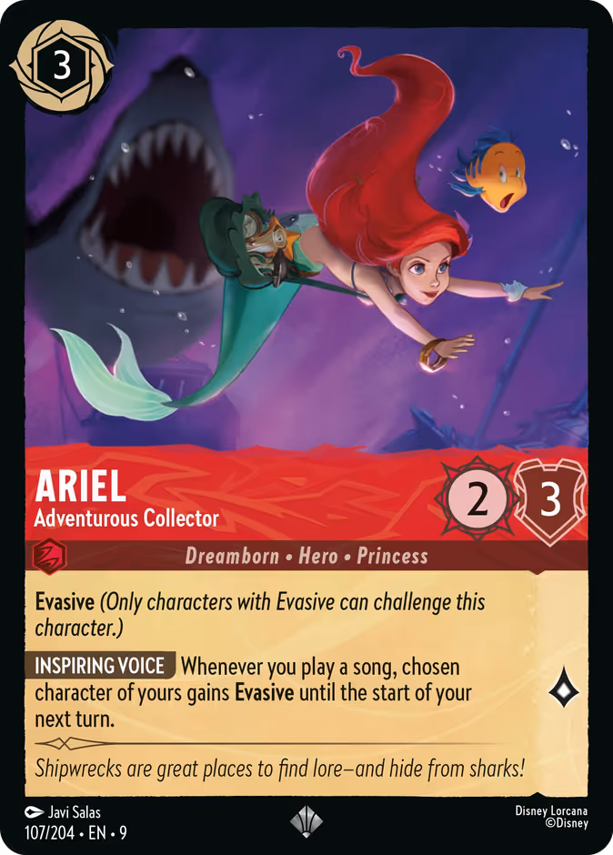 Ariel - Adventurous Collector — Fabled #107 (Disney Lorcana card)