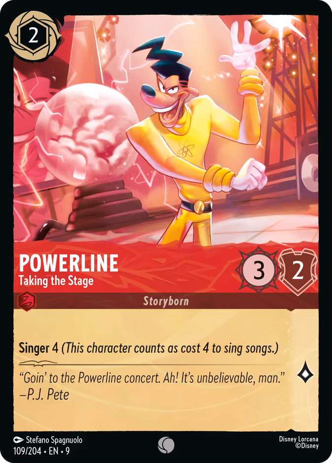 Powerline - Taking the Stage — Fabled #109 (Disney Lorcana card)