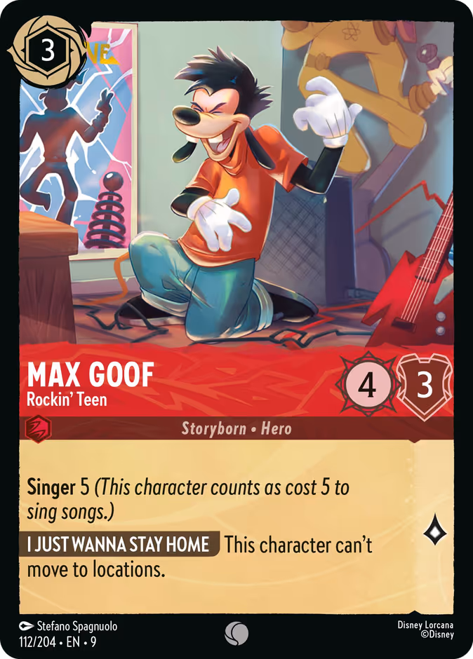 Max Goof - Rockin' Teen — Fabled #112 (Disney Lorcana card)