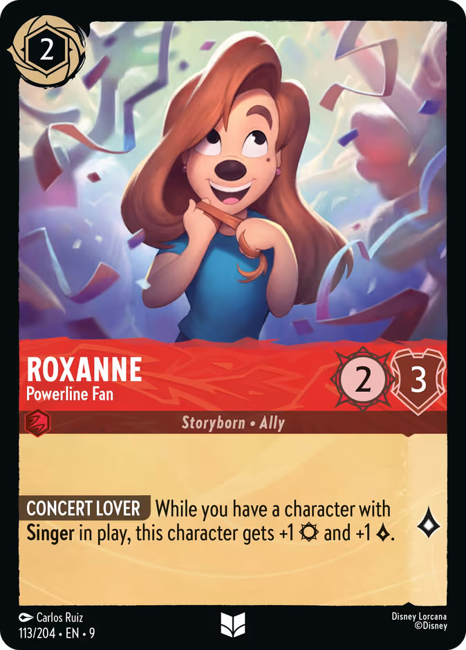 Roxanne - Powerline Fan — Fabled #113 (Disney Lorcana card)