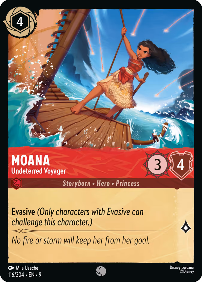 Moana - Undeterred Voyager — Fabled #116 (Disney Lorcana card)