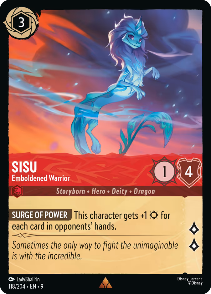 Sisu - Emboldened Warrior — Fabled #118 (Disney Lorcana card)