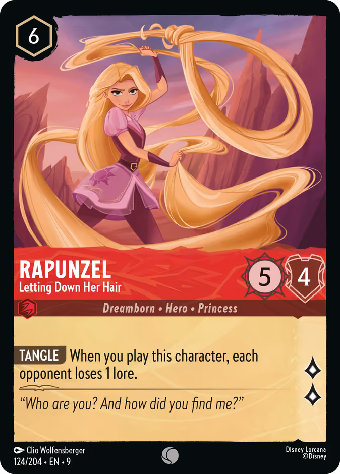 Rapunzel - Letting Down Her Hair — Fabled #124 (Disney Lorcana card)
