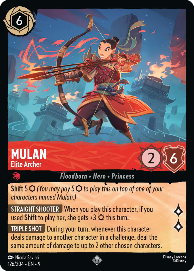 Mulan - Elite Archer — Fabled #126 (Disney Lorcana card)