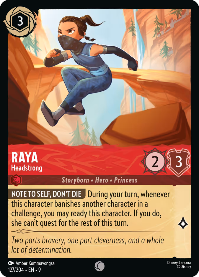 Raya - Headstrong — Fabled #127 (Disney Lorcana card)