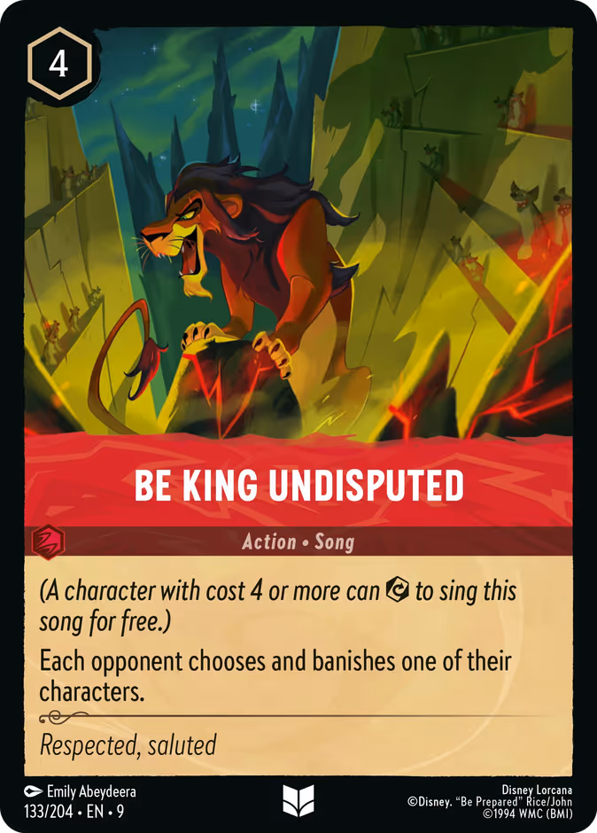 Be King Undisputed — Fabled #133 (Disney Lorcana card)