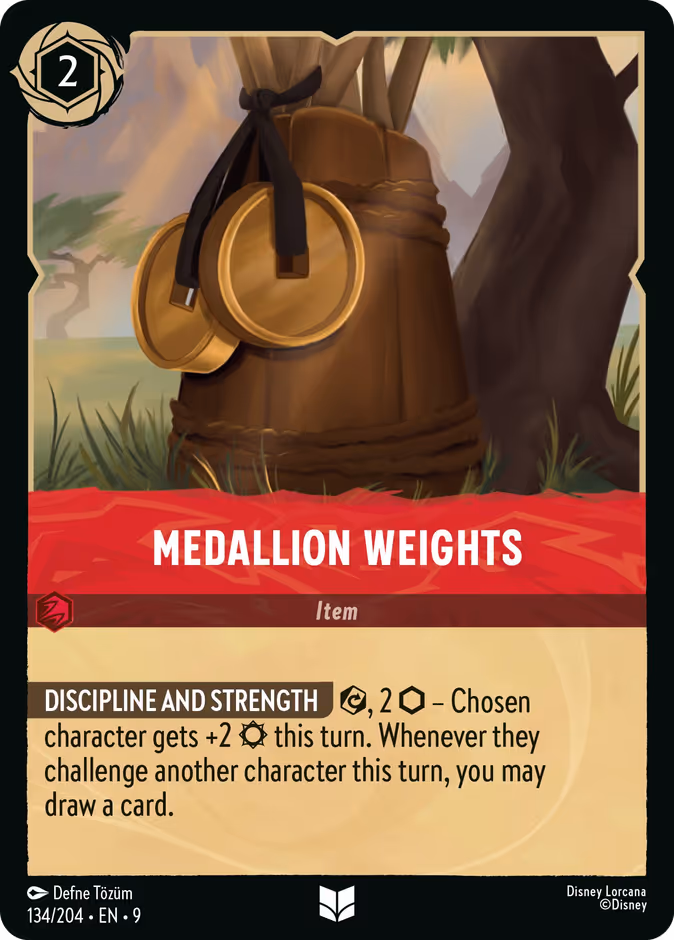 Medallion Weights — Fabled #134 (Disney Lorcana card)