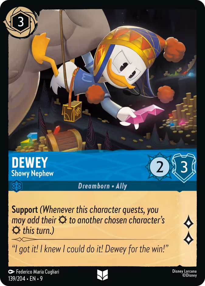 Dewey - Showy Nephew — Fabled #139 (Disney Lorcana card)