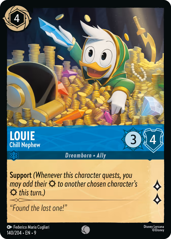 Louie - Chill Nephew — Fabled #140 (Disney Lorcana card)