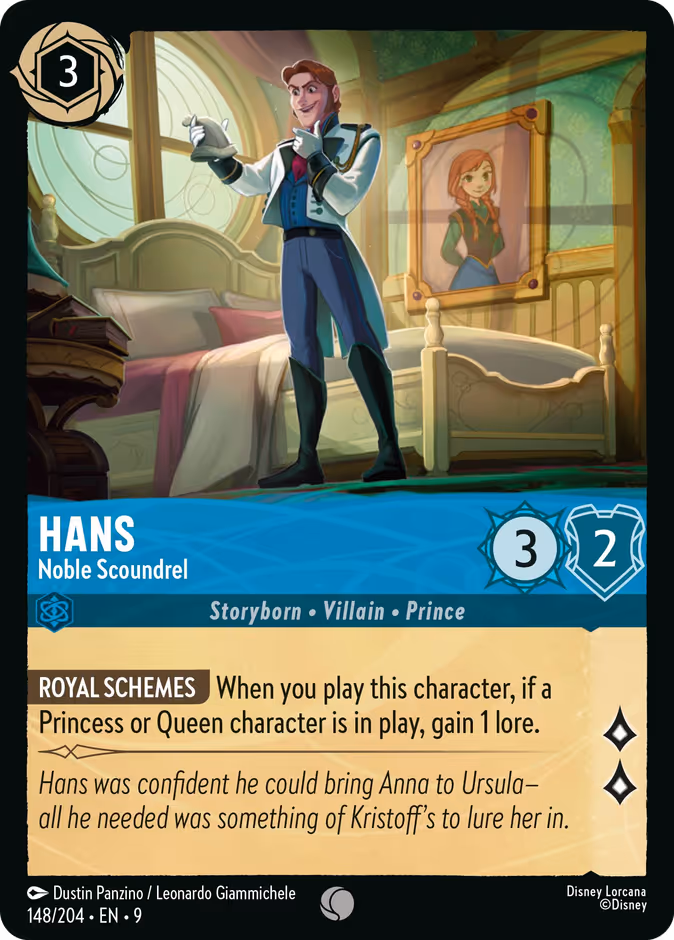 Hans - Noble Scoundrel — Fabled #148 (Disney Lorcana card)