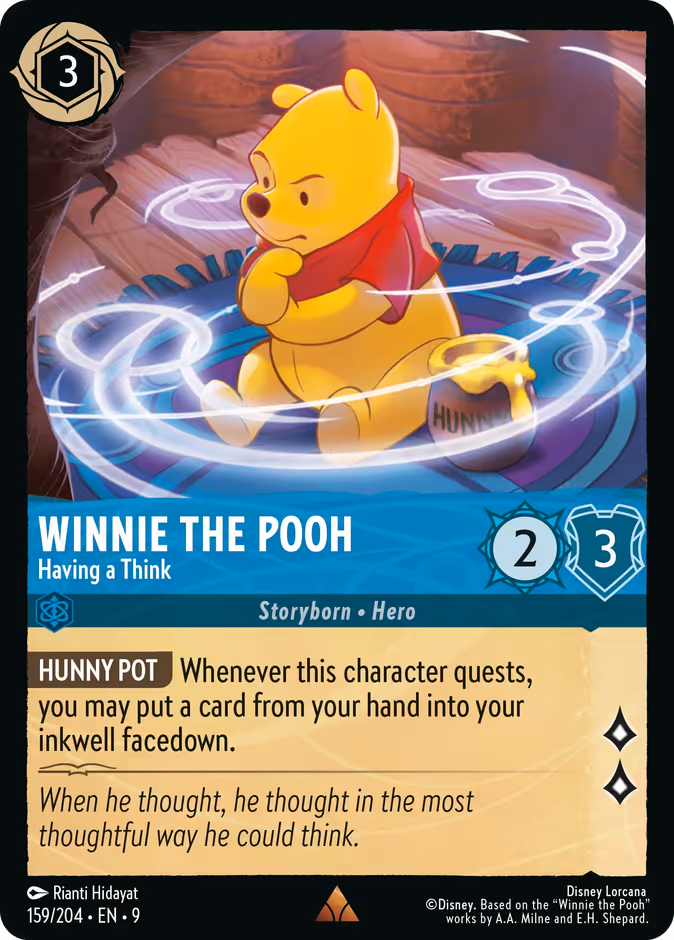 Winnie the Pooh - Having a Think — Fabled #159 (Disney Lorcana card)