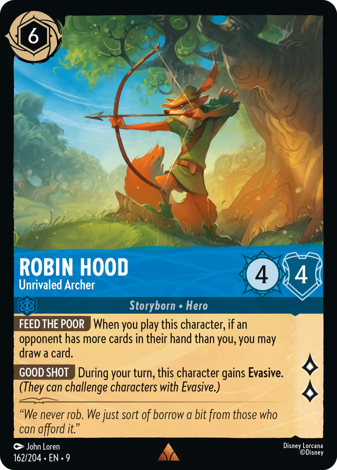 Robin Hood - Unrivaled Archer — Fabled #162 (Disney Lorcana card)