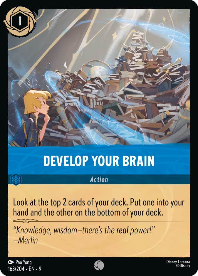 Develop Your Brain — Fabled #163 (Disney Lorcana card)