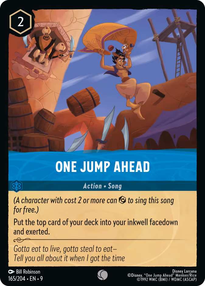 One Jump Ahead — Fabled #165 (Disney Lorcana card)