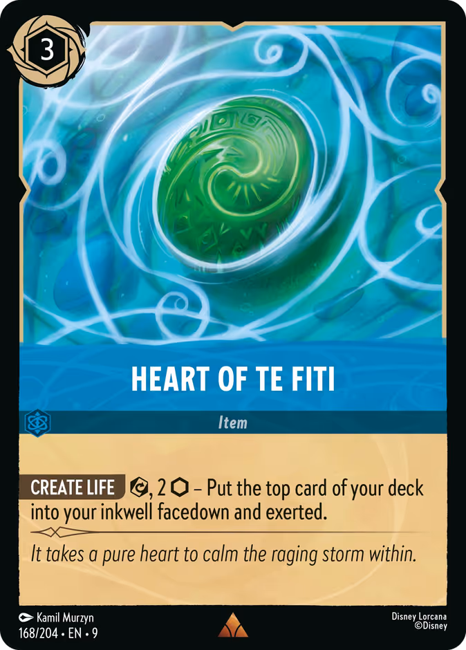 Heart of Te Fiti — Fabled #168 (Disney Lorcana card)
