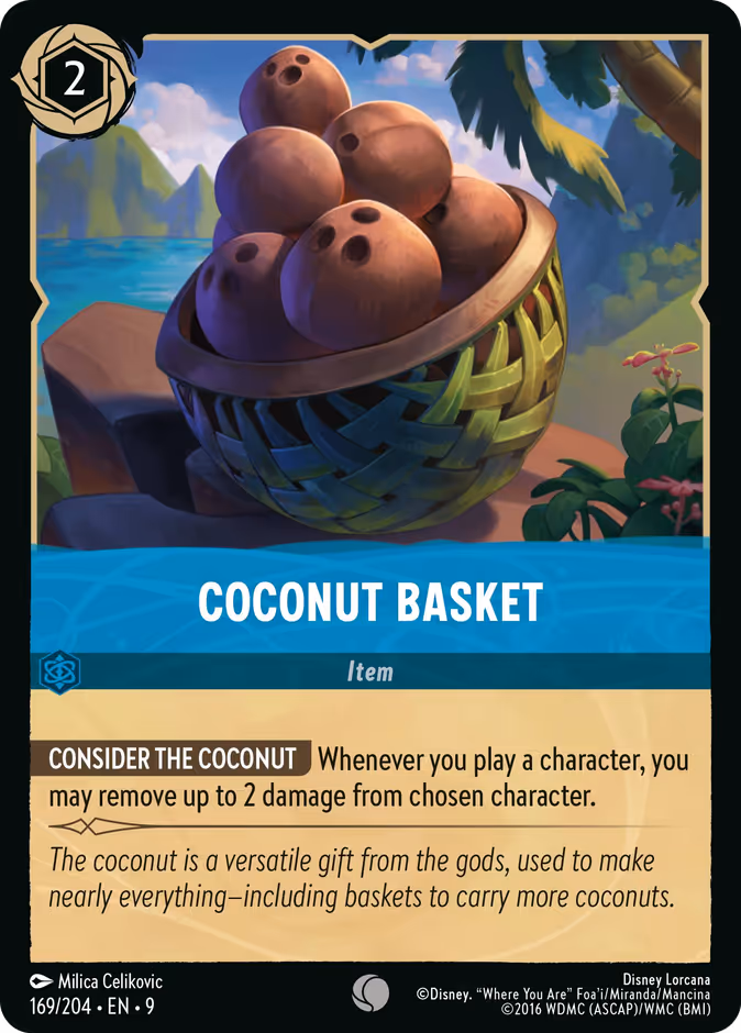Coconut Basket — Fabled #169 (Disney Lorcana card)