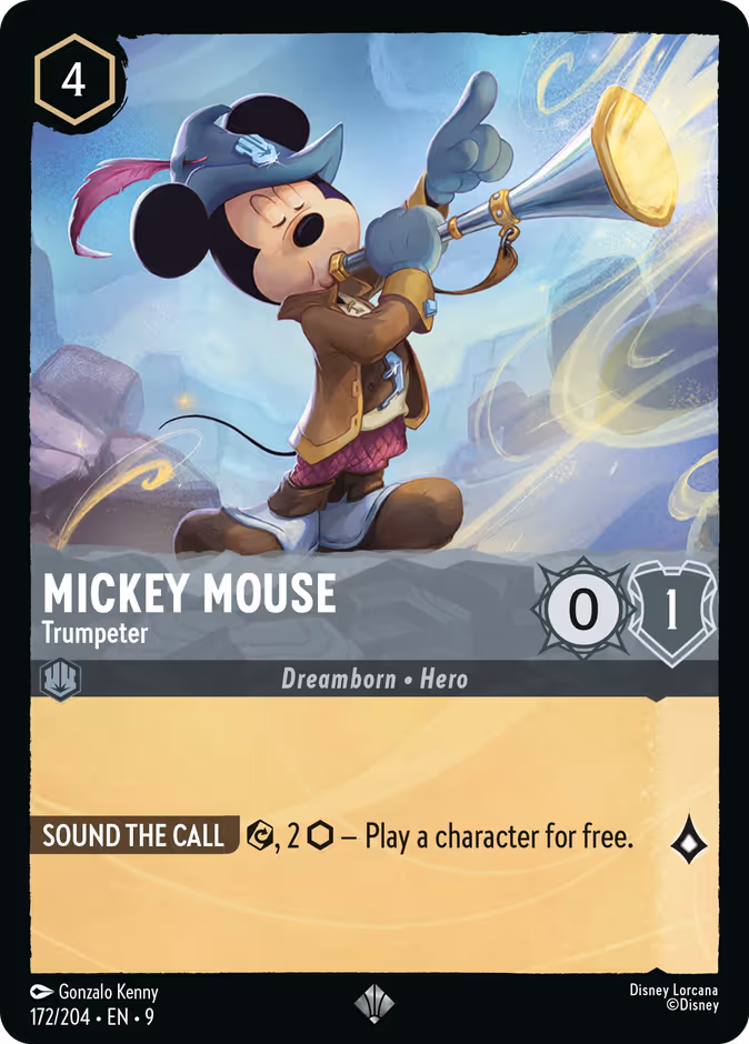 Mickey Mouse - Trumpeter — Fabled #172 (Disney Lorcana card)