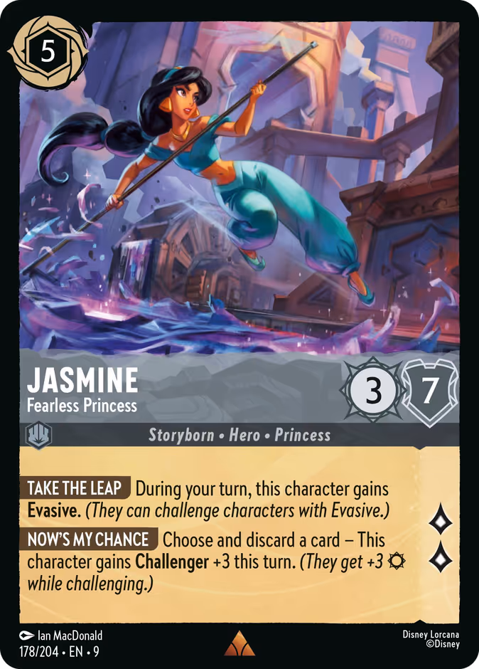 Jasmine - Fearless Princess — Fabled #178 (Disney Lorcana card)