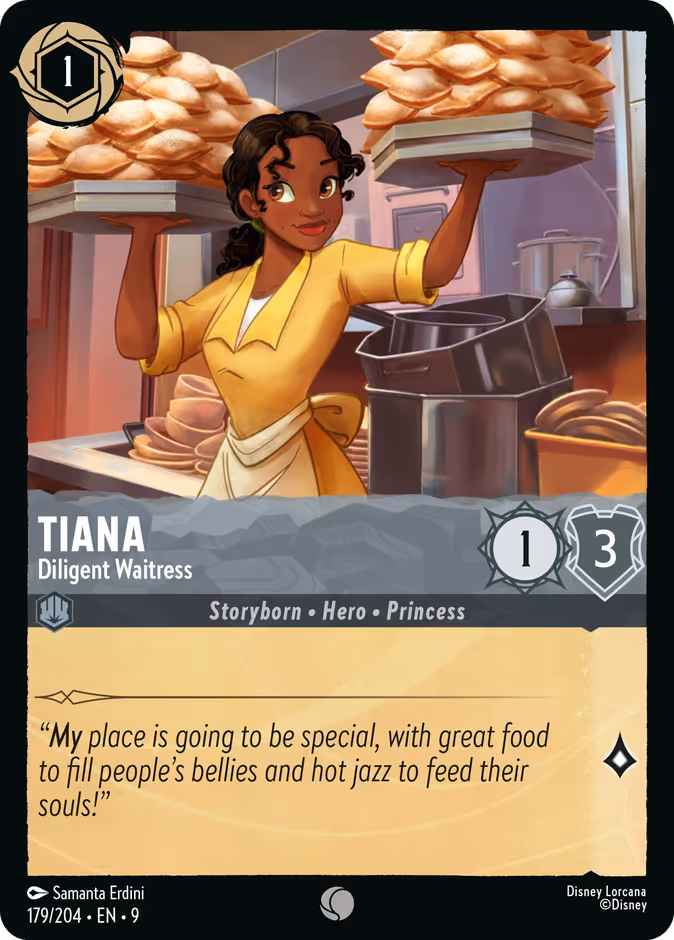 Tiana - Diligent Waitress — Fabled #179 (Disney Lorcana card)
