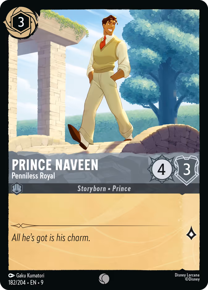 Prince Naveen - Penniless Royal — Fabled #182 (Disney Lorcana card)