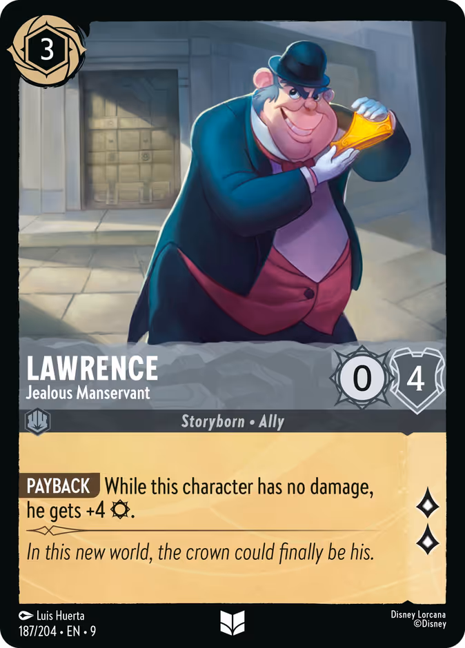 Lawrence - Jealous Manservant — Fabled #187 (Disney Lorcana card)