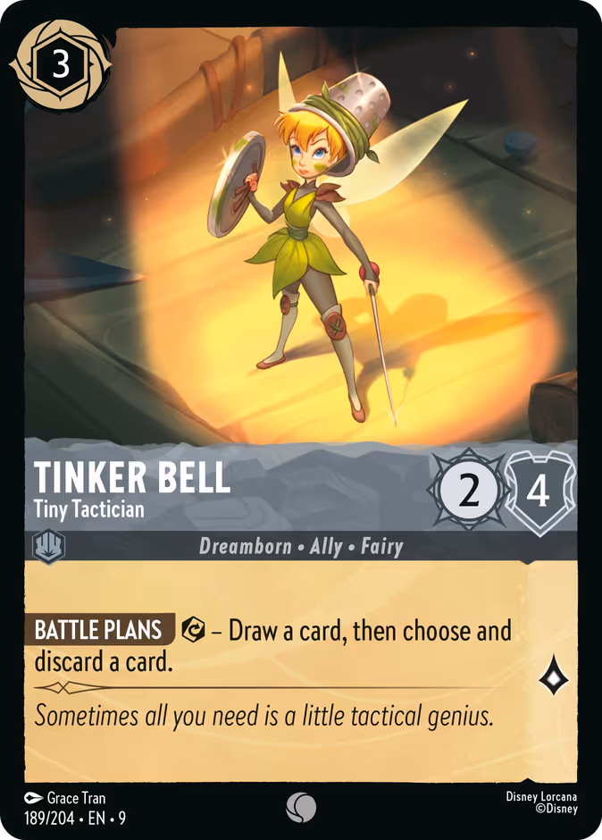 Tinker Bell - Tiny Tactician — Fabled #189 (Disney Lorcana card)