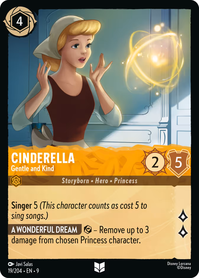Cinderella - Gentle and Kind — Fabled #19 (Disney Lorcana card)