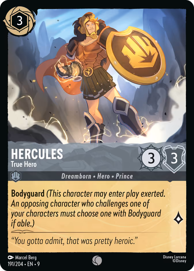 Hercules - True Hero — Fabled #191 (Disney Lorcana card)