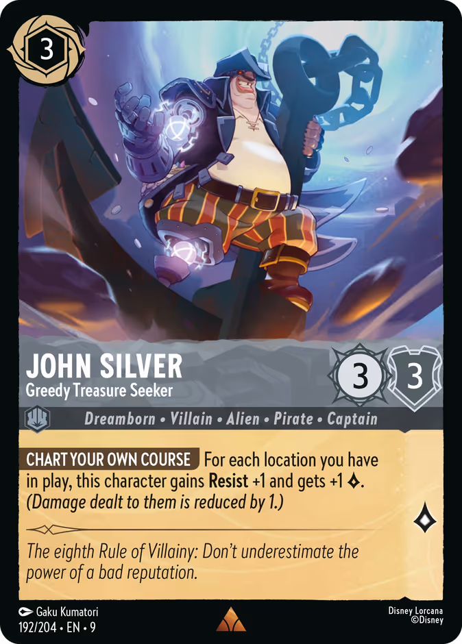 John Silver - Greedy Treasure Seeker — Fabled #192 (Disney Lorcana card)