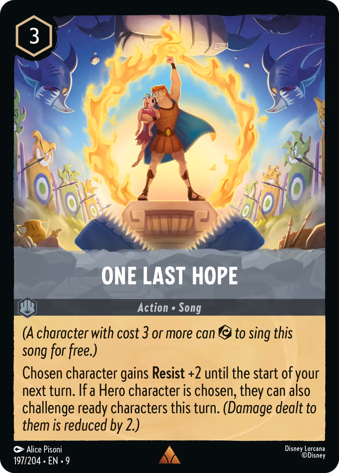 One Last Hope — Fabled #197 (Disney Lorcana card)