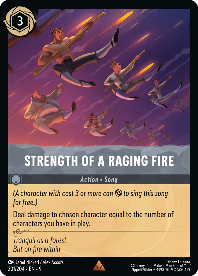 Strength of a Raging Fire — Fabled #201 (Disney Lorcana card)