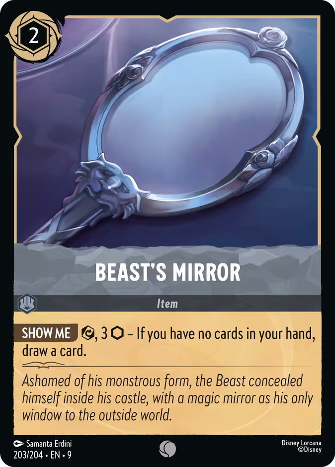 Beast's Mirror — Fabled #203 (Disney Lorcana card)