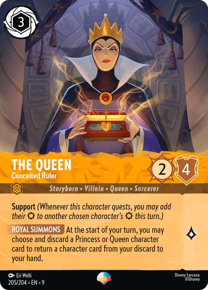 The Queen - Conceited Ruler — Fabled #205 (Disney Lorcana card)