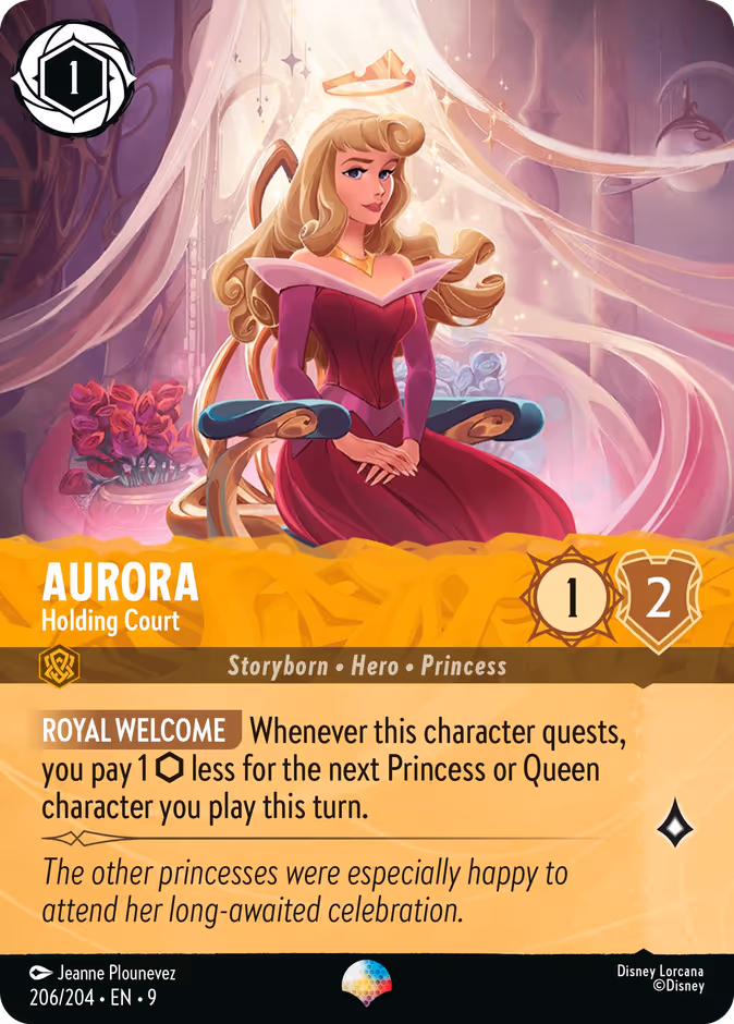 Aurora - Holding Court — Fabled #206 (Disney Lorcana card)