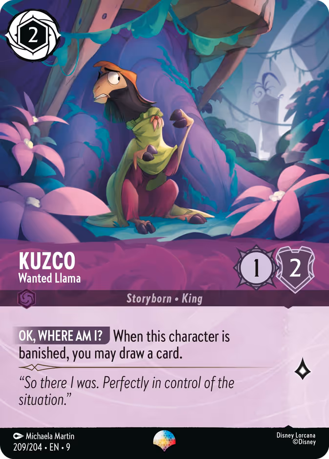 Kuzco - Wanted Llama — Fabled #209 (Disney Lorcana card)