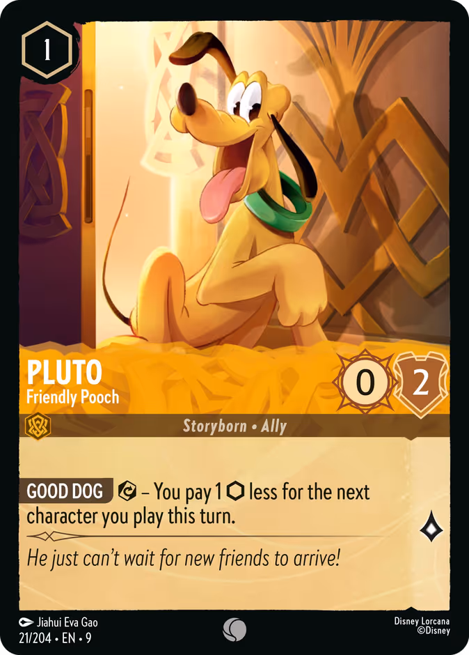 Pluto - Friendly Pooch — Fabled #21 (Disney Lorcana card)