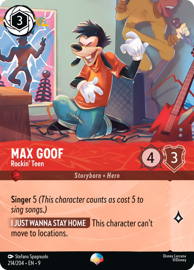 Max Goof - Rockin' Teen — Fabled #214 (Disney Lorcana card)