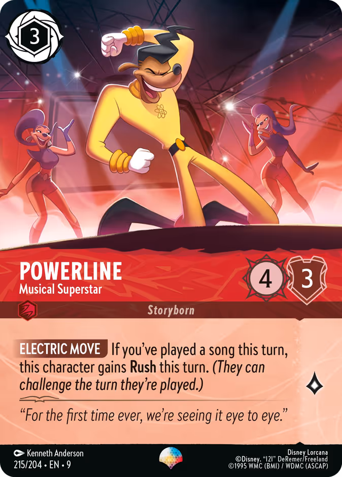Powerline - Musical Superstar — Fabled #215 (Disney Lorcana card)