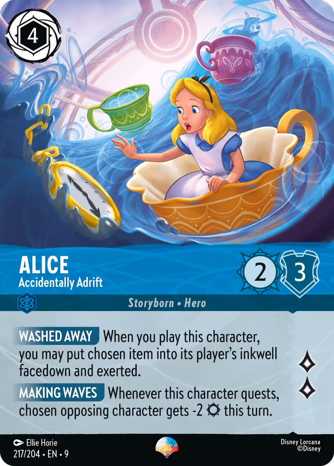 Alice - Accidentally Adrift — Fabled #217 (Disney Lorcana card)