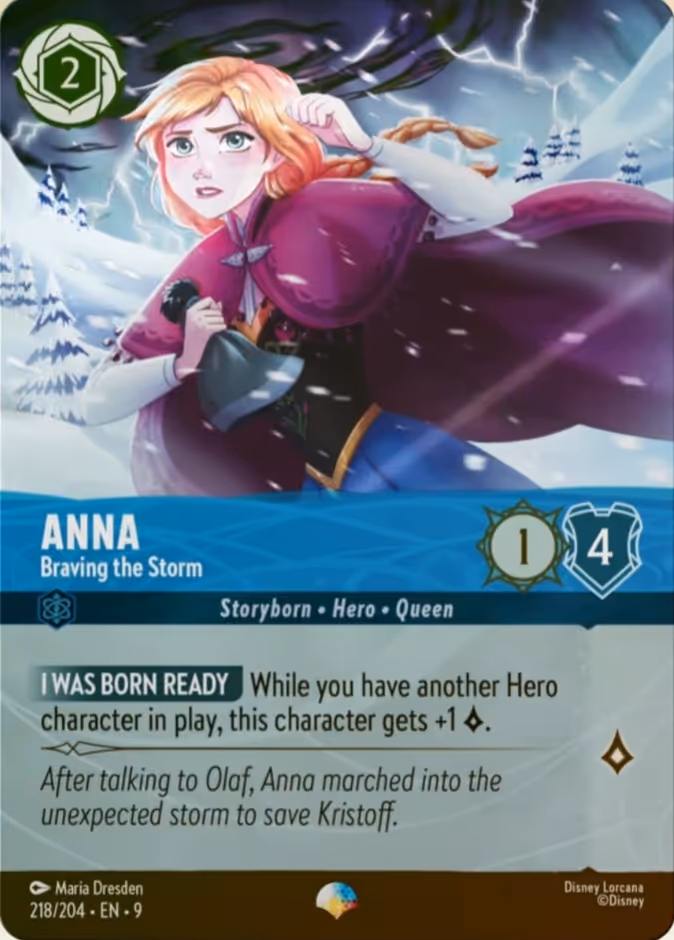 Anna - Braving the Storm — Fabled #218 (Disney Lorcana card)