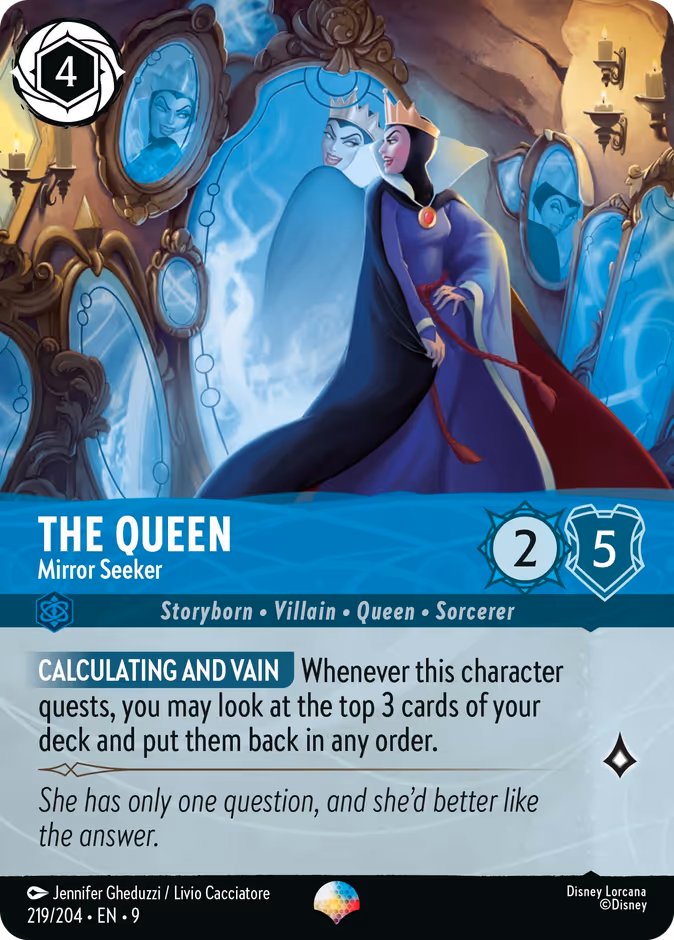 The Queen - Mirror Seeker — Fabled #219 (Disney Lorcana card)