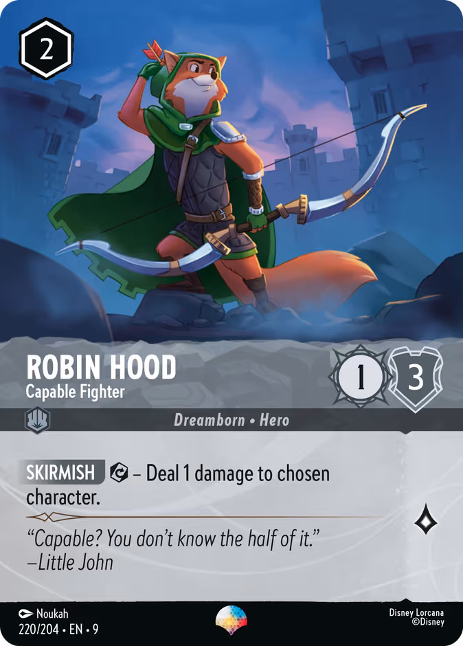 Robin Hood - Capable Fighter — Fabled #220 (Disney Lorcana card)