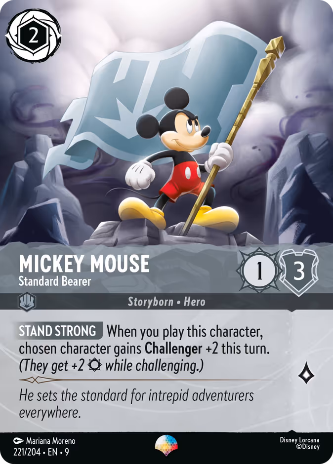 Mickey Mouse - Standard Bearer — Fabled #221 (Disney Lorcana card)