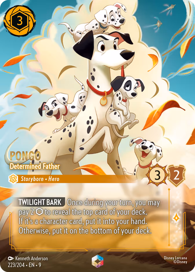Pongo - Determined Father — Fabled #223 (Disney Lorcana card)
