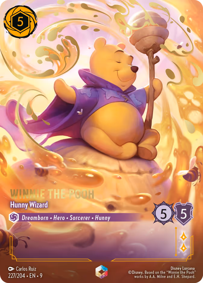 Winnie the Pooh - Hunny Wizard — Fabled #227 (Disney Lorcana card)