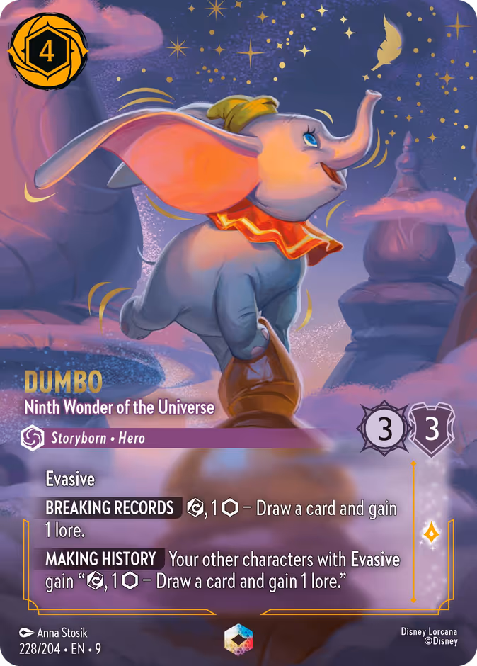 Dumbo - Ninth Wonder of the Universe — Fabled #228 (Disney Lorcana card)